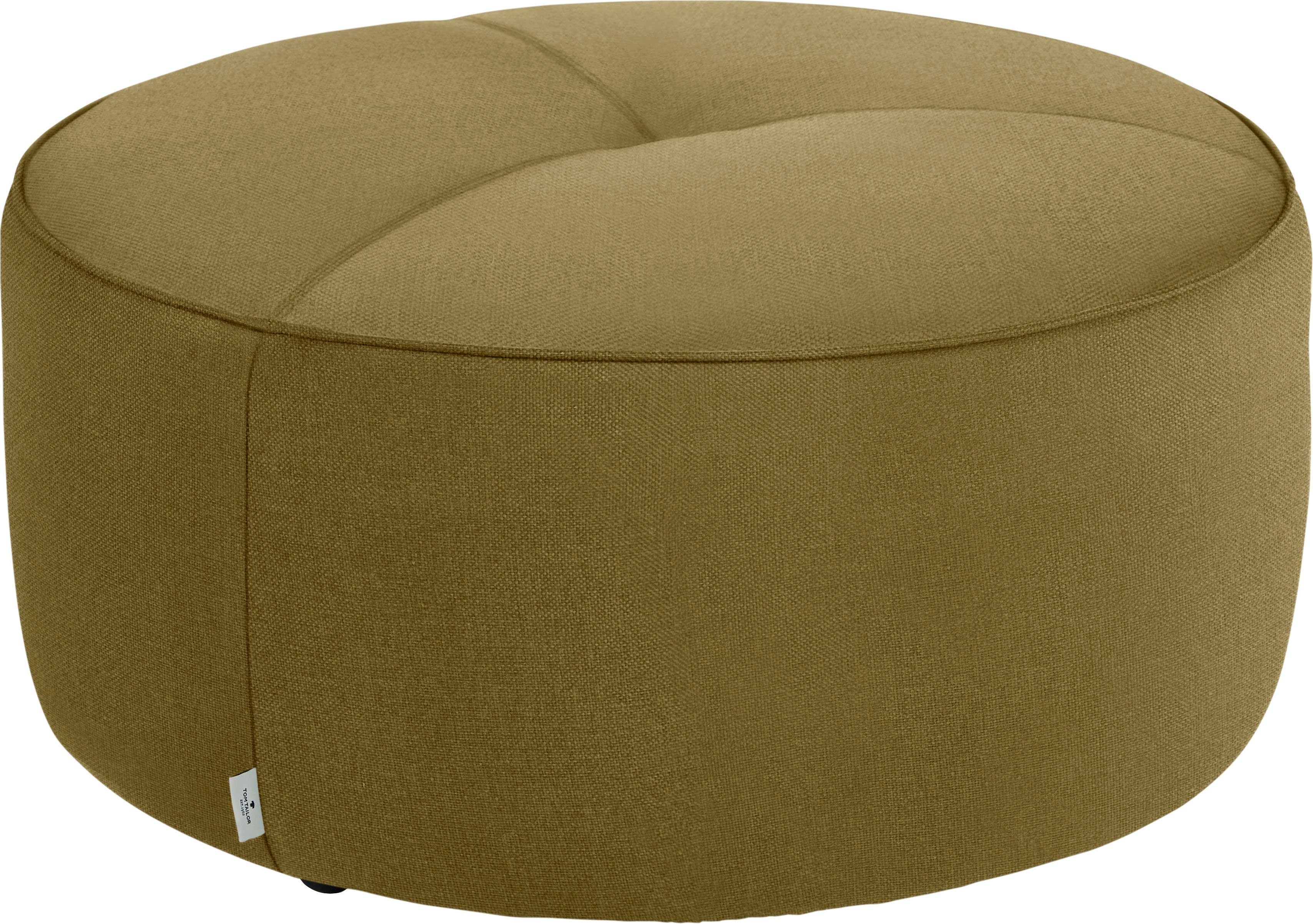 TOM TAILOR HOME Pouf DROP CHIC, mit Kedernaht & Steppung im Sitz, ø 90 cm