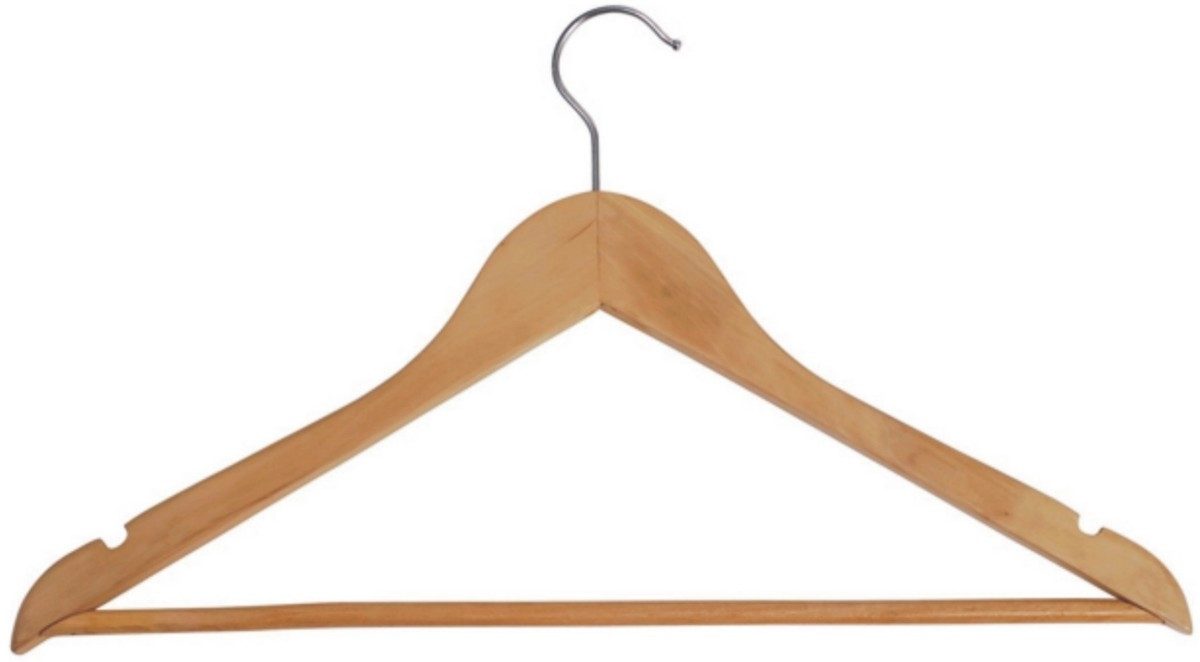 ALBA Garderobenständer Kleiderbügel mit Hosensteg Holz VE=25 Stück
