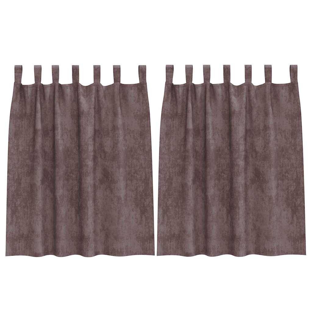 vidaXL Vorhang Samtvorhänge 2 stk. Braun 140 x 140 cm Samt (2 St), Samt