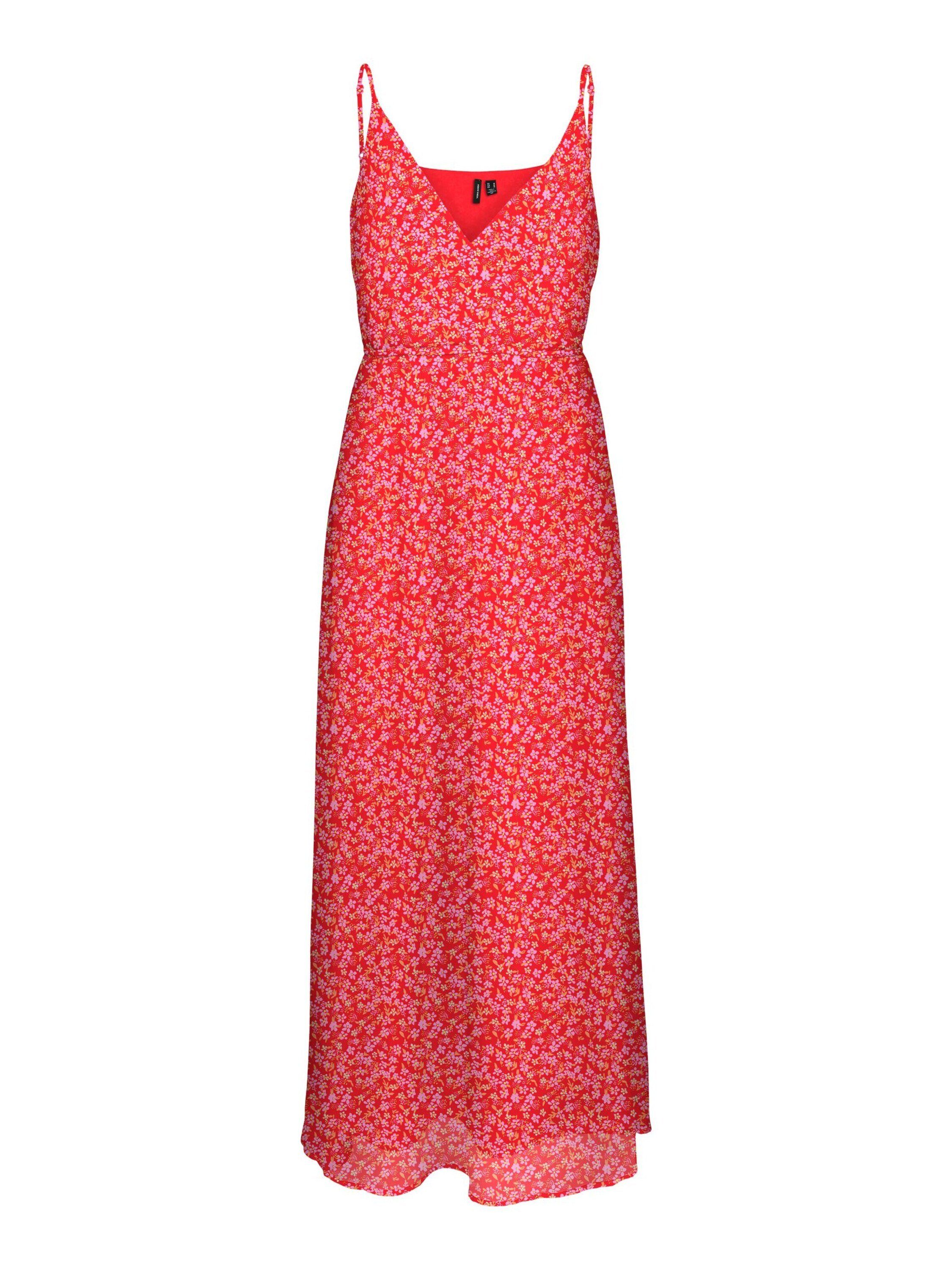 Vero Moda Sommerkleid Smilla (1-tlg) Wickel-Design, Drapiert/gerafft