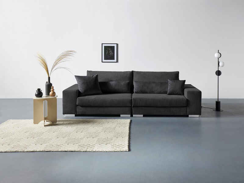 Home affaire Big-Sofa Vasco, Breite 277 cm, inkl. 6-teiliges Kissenset, in Cord