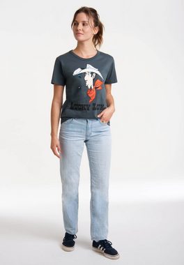 LOGOSHIRT T-Shirt Lucky Luke - Portrait mit lizenziertem Print