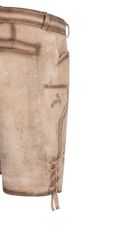 Nübler Trachtenlederhose Lederhose kurz Torben in Natur von Nübler