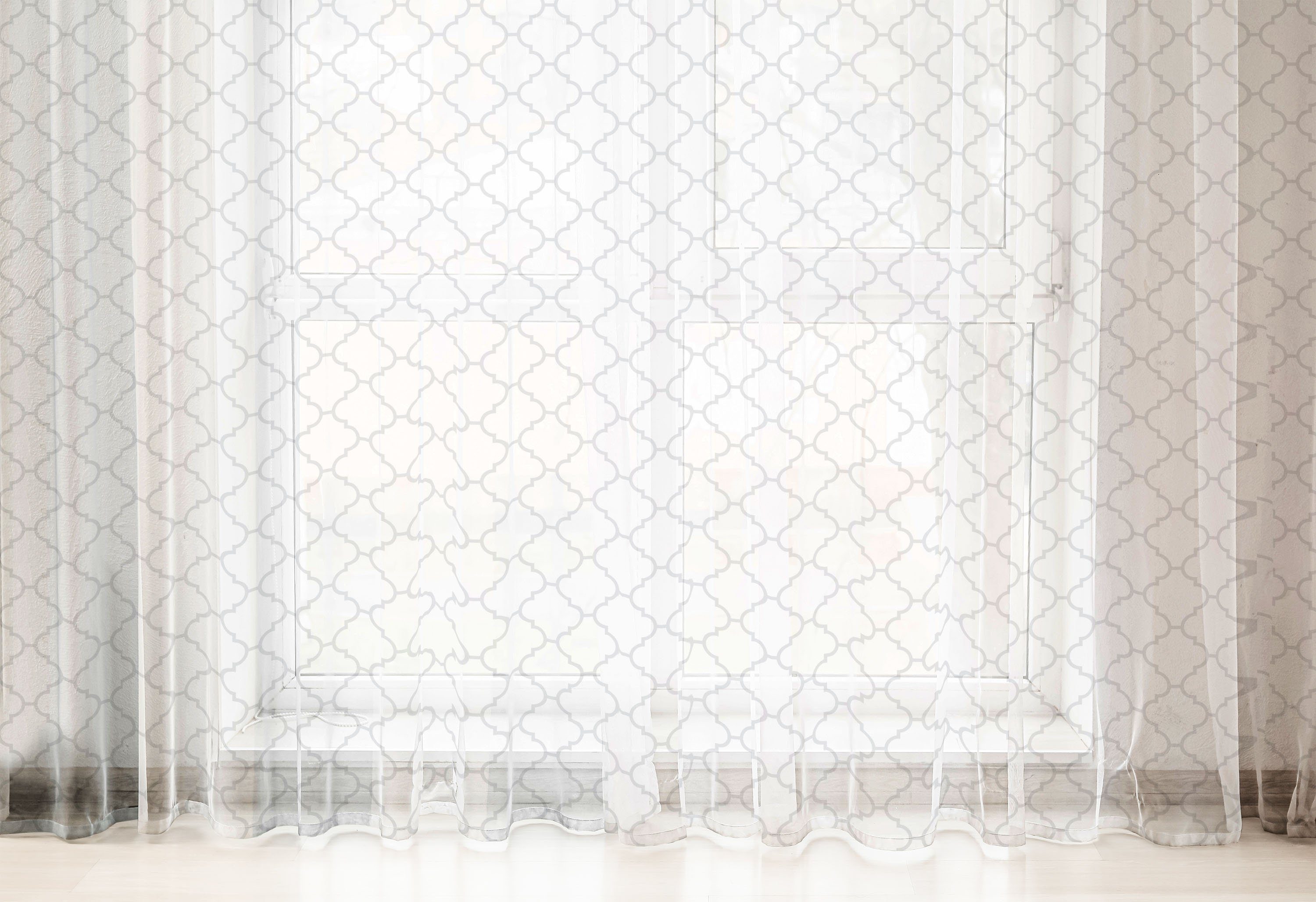 Hochzeit 2 Monochrome-Damast-Muster Abakuhaus, schiere Party Drapierung Grau für Panels, Gardine