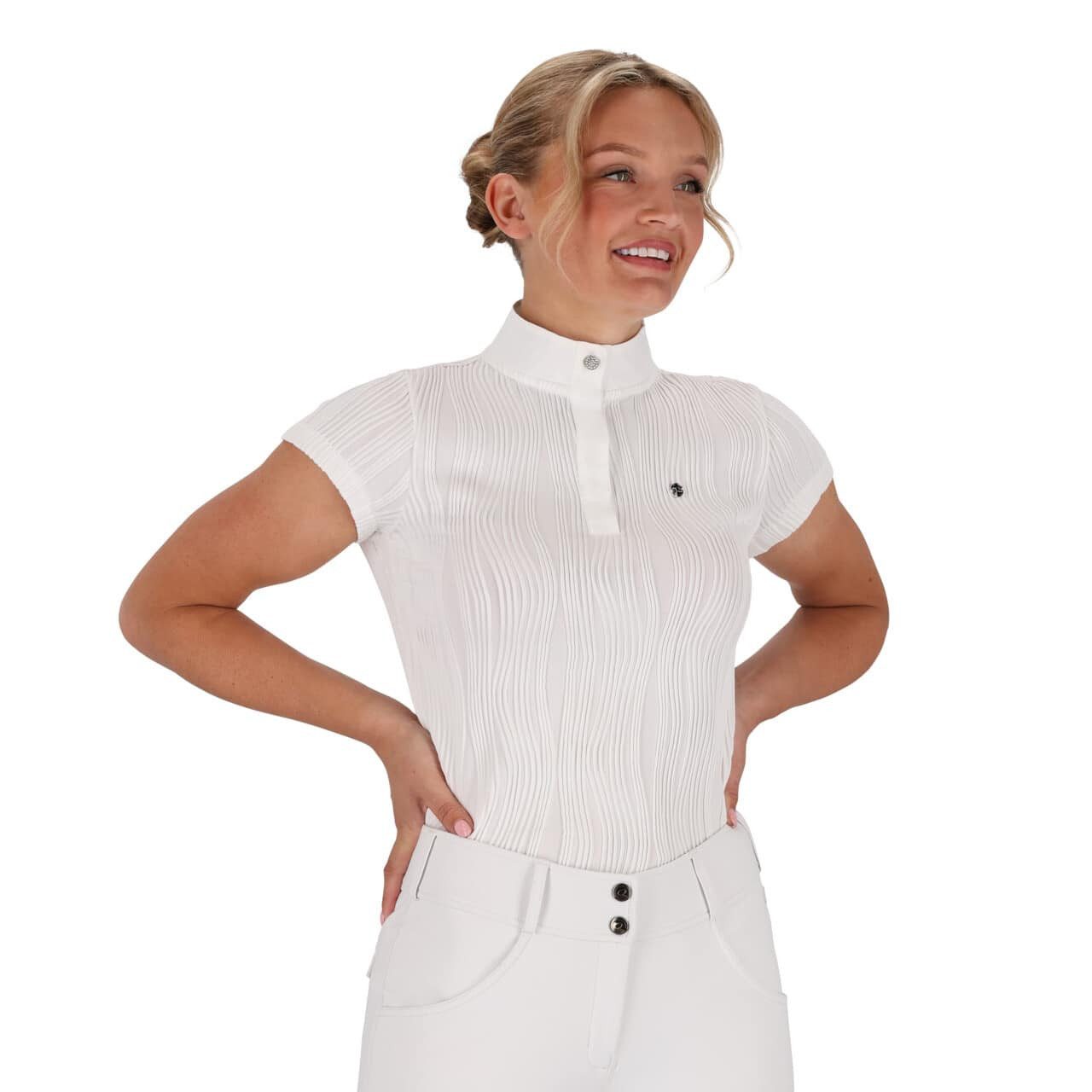 QHP Funktionsshirt Turniershirt Kynlee in weiß