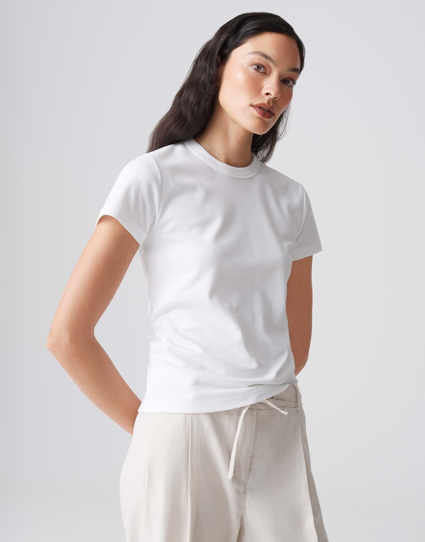 OPUS T-Shirt T-Shirt SAMUN Slim aus BCI Cotton Mix