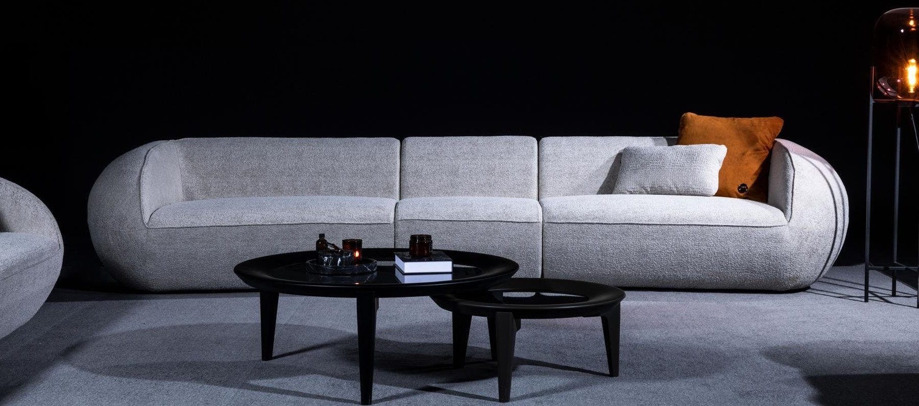 Xlmoebel Big-Sofa Luxuriöse Textil-Couch für modernes Wohnzimmer in elegantem Design, 3 Teile, Hergestellt in Europa