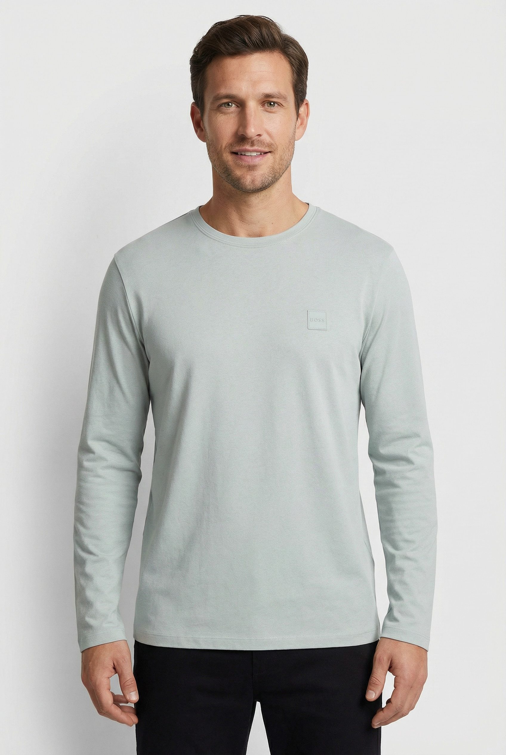 BOSS ORANGE Langarmshirt Tacks mit Markenlogo auf der Brust günstig online kaufen