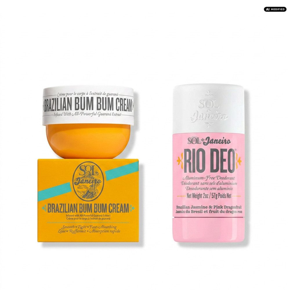 Sol de Janeiro Körpercreme Sol de Janeiro Bum Bum Cream und Beija Flor Deo Pflege Duo, Pflege und Deo Routine in einem abgestimmten Set