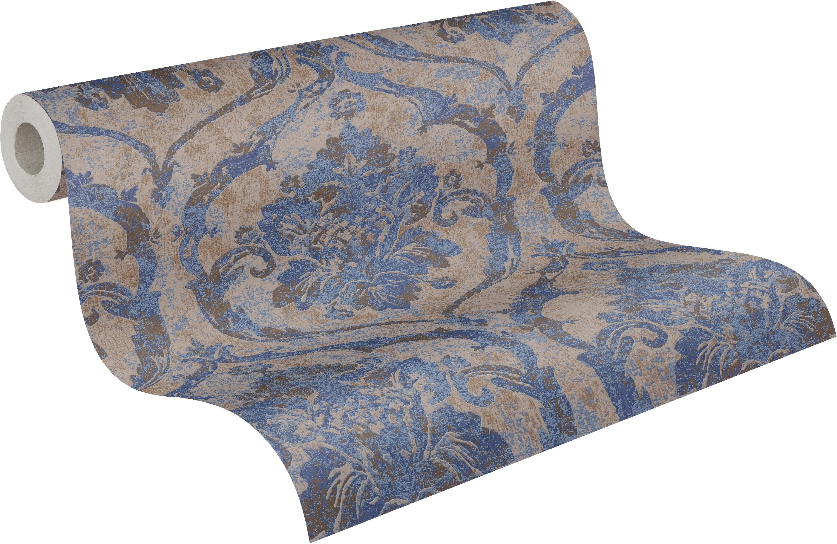 living walls Vliestapete Vibes & Styles Davide – Maison Du Temps Vliestapete, leicht strukturiert, ornamental, (1 St), Elegantes Ornamentdesign mit Vintage-Charakter und edlem Glanzeffekt