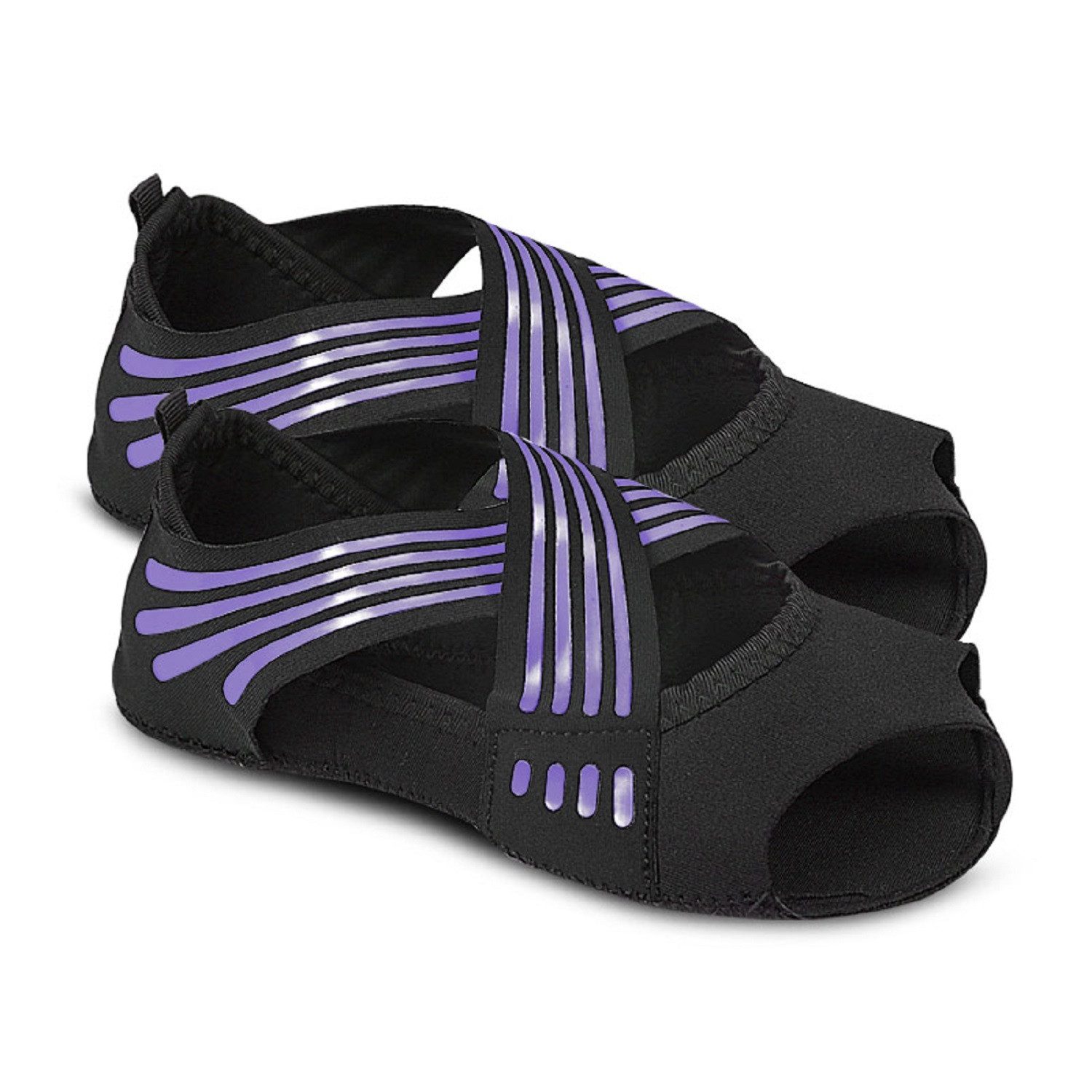 COOL-i ® Yogahose Zehenlose Yoga & Pilates-Socken mit rutschfester Sohle elastische Kreuzriemen, atmungsaktiv, für Damen