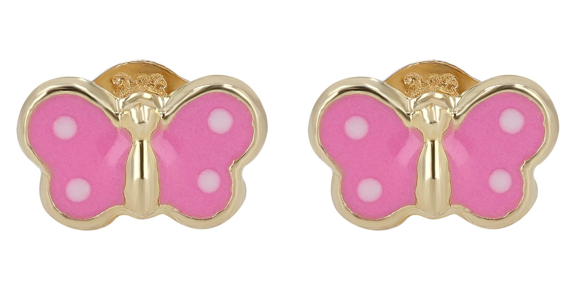 Adelia´s Paar Ohrhänger Ohrringe – Ohrstecker aus 333 Gold mit Emaille, Ideal als Geschenk für besondere Anlässe