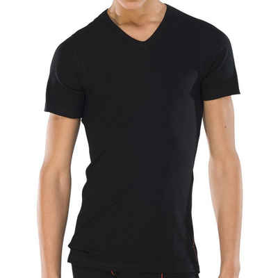 Schiesser Unterhemd Uncover (Set, 1-St., 1er-Pack) Herren Jungen T-Shirt V-Ausschnitt Halbarm Doppelripp