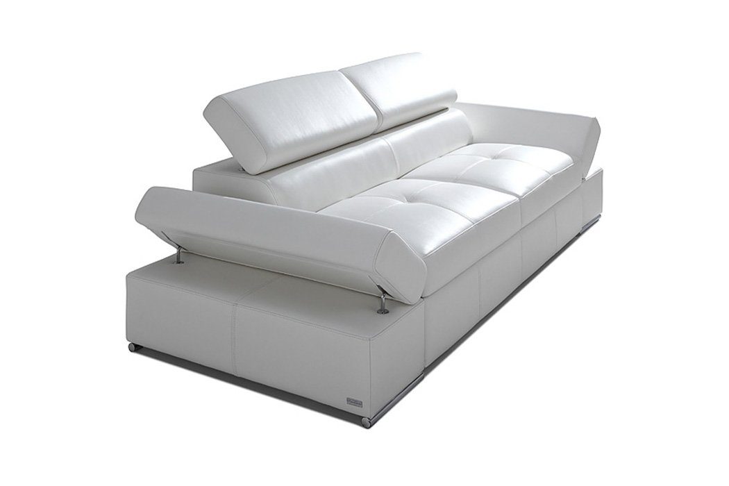 JVmoebel Sofa 2 Polster Europe Modern in Couch Sitzer Design Weiß Neu Made Bettfunktion