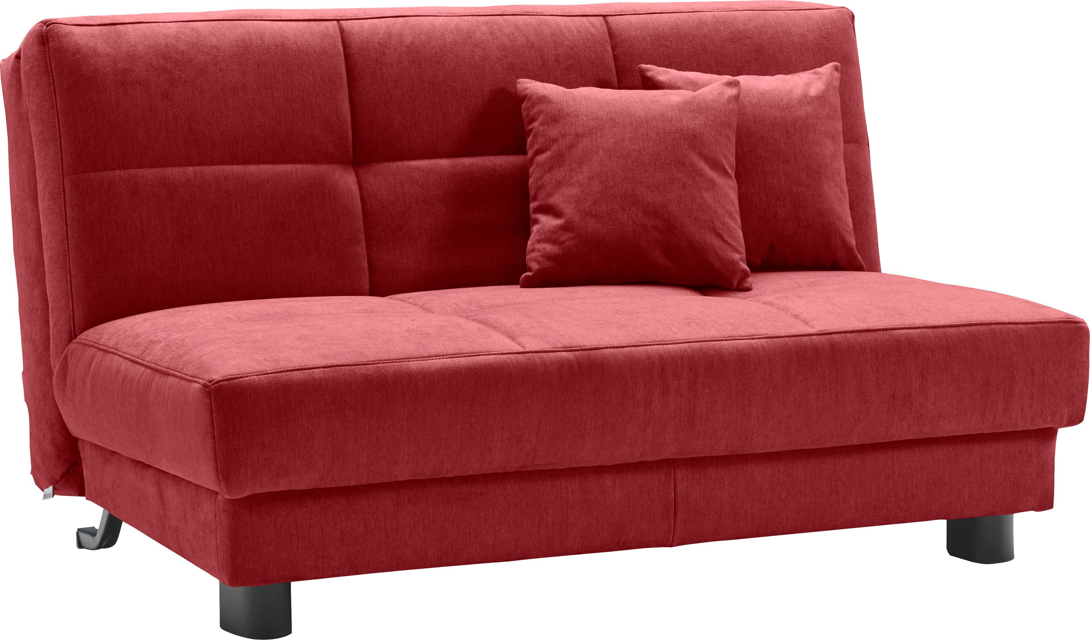 2 marsala Schlafsofa Tilda, Zierkissen inkl. ell + cm, ell 145 Breite