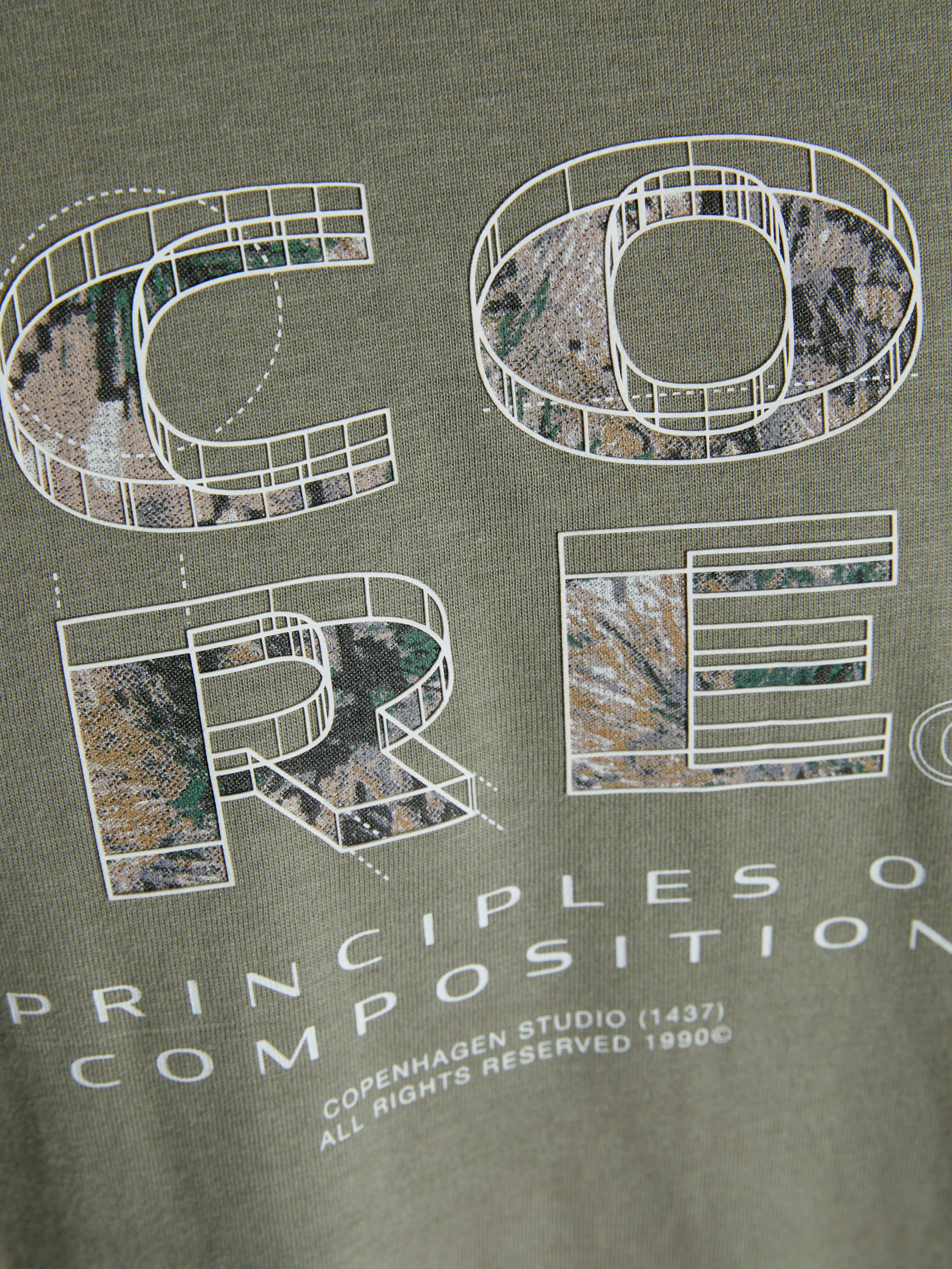 Jack & Jones Print-Shirt JCOSTANCE FRONT TEXT TEE SS CREW NECK günstig online kaufen