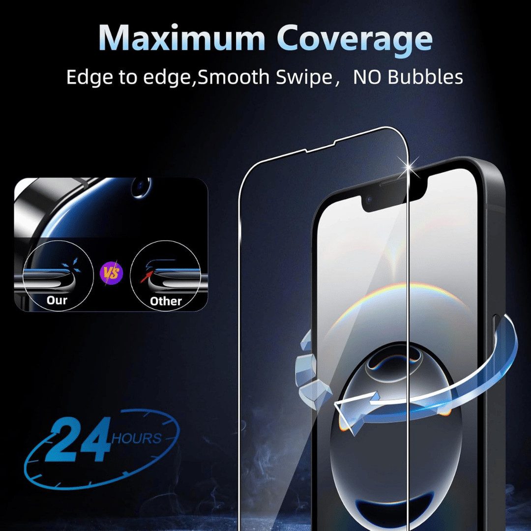 SmartUP Displayschutzglas 2X Schutzglas für Iphone 16e Display Kamera Panzerglas Panzerfolie 9H für iPhone 16e, kompletter Rundumschutz – Bild 3 von 5