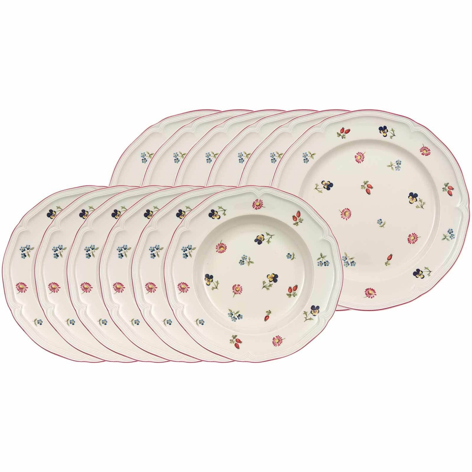 Villeroy & Boch Tafelservice Petite Fleur Tafelservice 12-tlg. (12-tlg), 6 Personen, Porzellan
