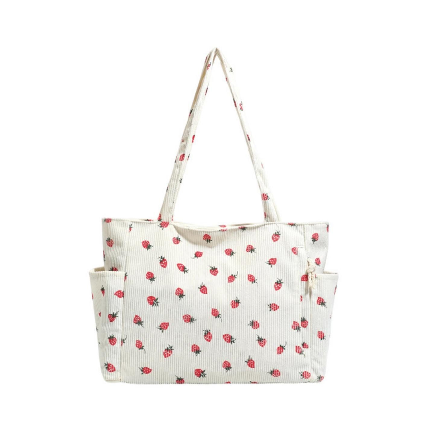 nsihing Schultertasche Cord Tasche Tote Bag Damen aus Stoff für Alltag und Einkauf