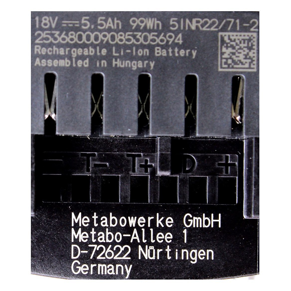 metabo Akku Basis Set 18V mit 3x Akku LiHD 5,5Ah + Ladegerät ASC 145 Akkupacks