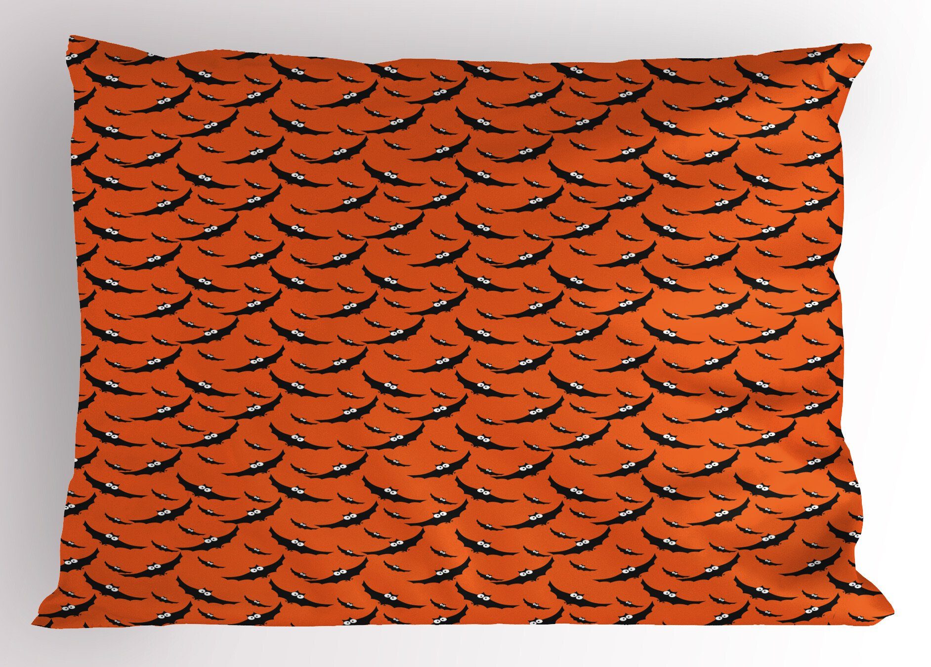 Kissenbezüge Dekorativer Standard King Size Gedruckter Kissenbezug, Abakuhaus (1 Stück), Orange und Schwarz Fliegen-Schläger Wiederholung