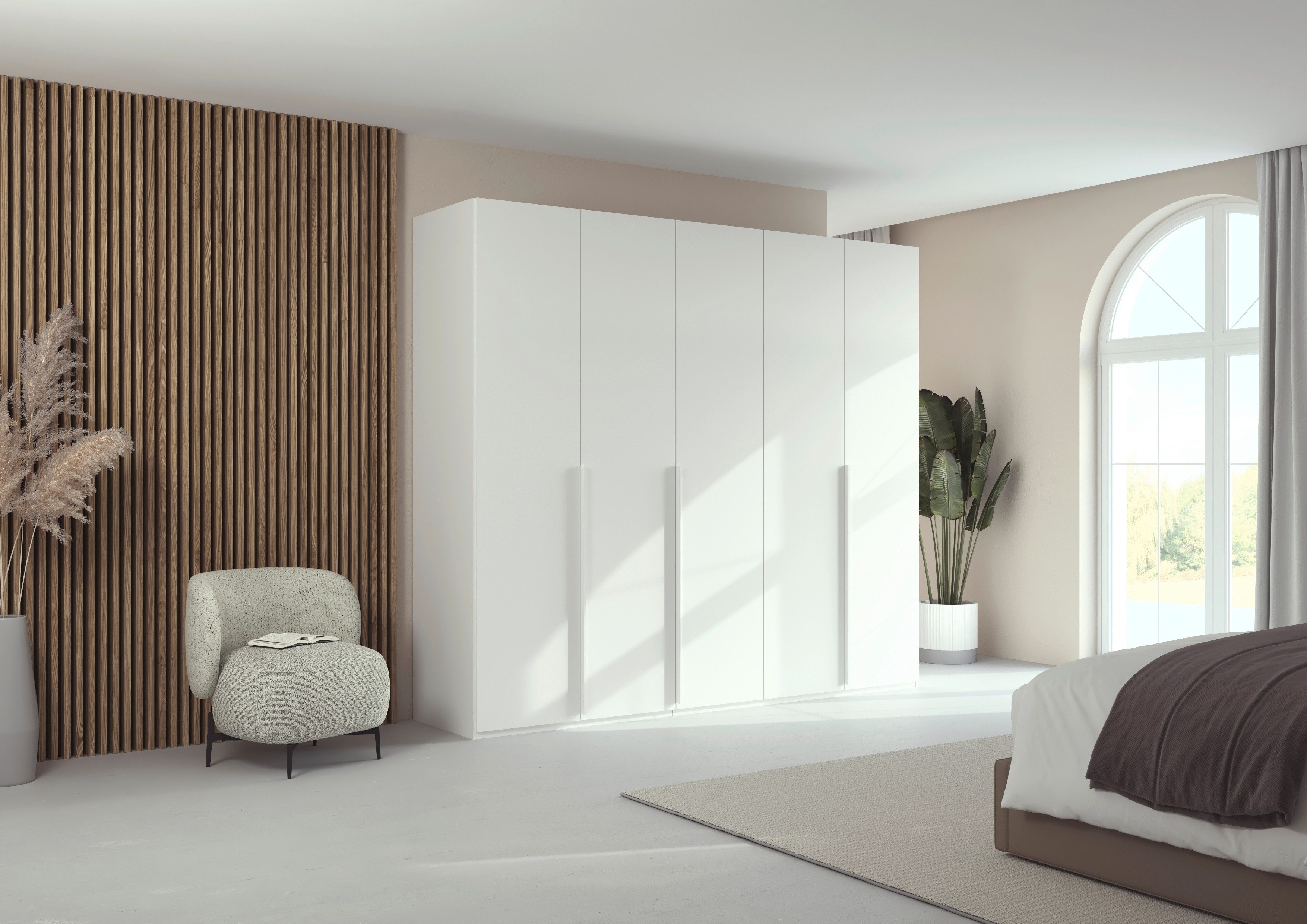 LeGer Home by Lena Gercke Kleiderschrank Schrank Garderobe Ankleide Schlafzimmer Flur SERINA Eyecatcher (3 verschiedene Ausstattungen BASIC/CLASSIC/PREMIUM (inkl. SOFT-CLOSE) in 6 Breiten (101 - 401 cm) mit Front Glas oder Dekor MADE IN GERMANY