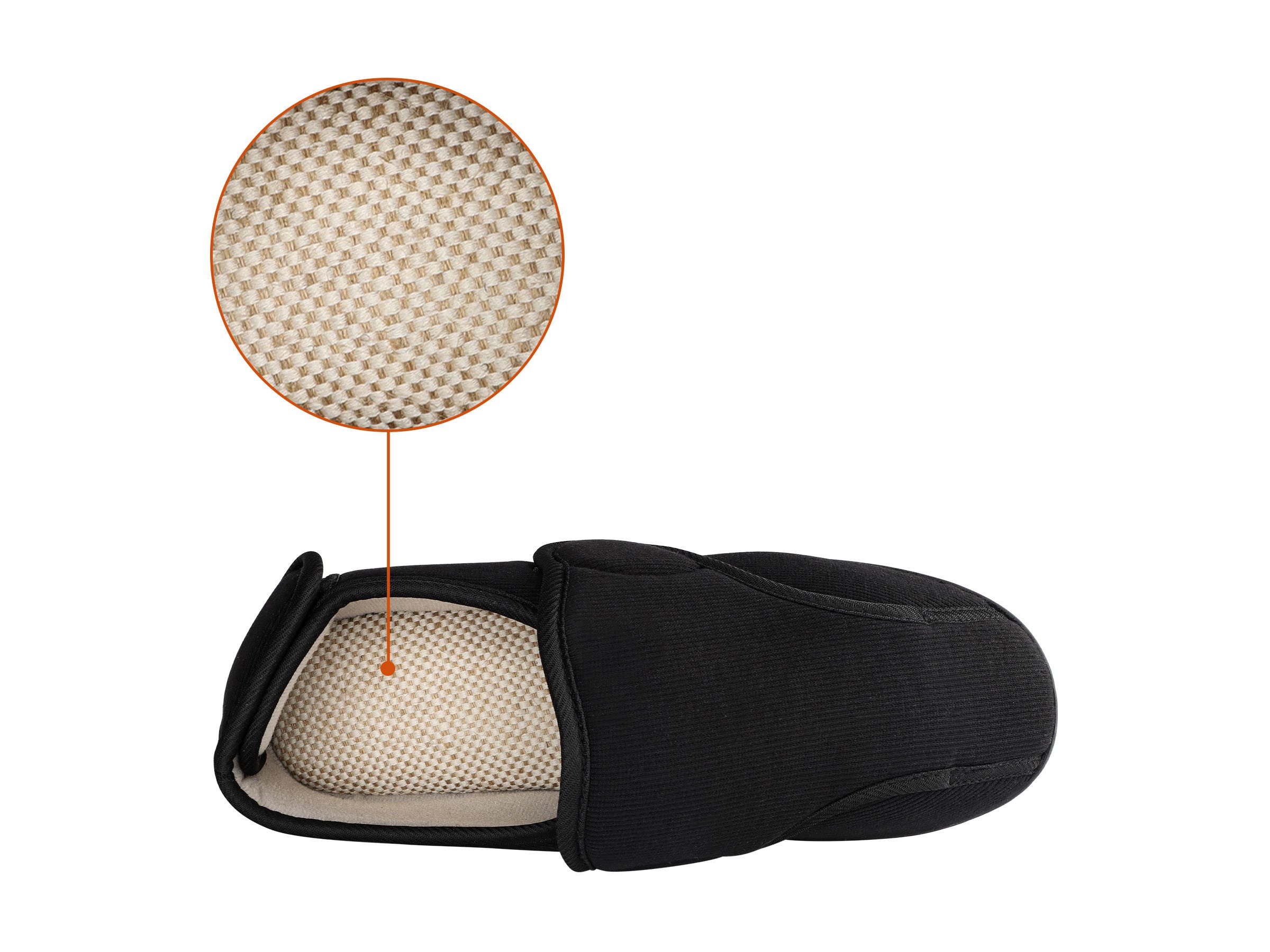 TIESTRA Damen Herren Schuhe Extra Weit mit Klettverschluss Breit, Hausschuhe Klettstiefel Senioren Schuhe, Memory Foam Sohle für Geschwollene Füße Gr.37-47 – Bild 4 von 5
