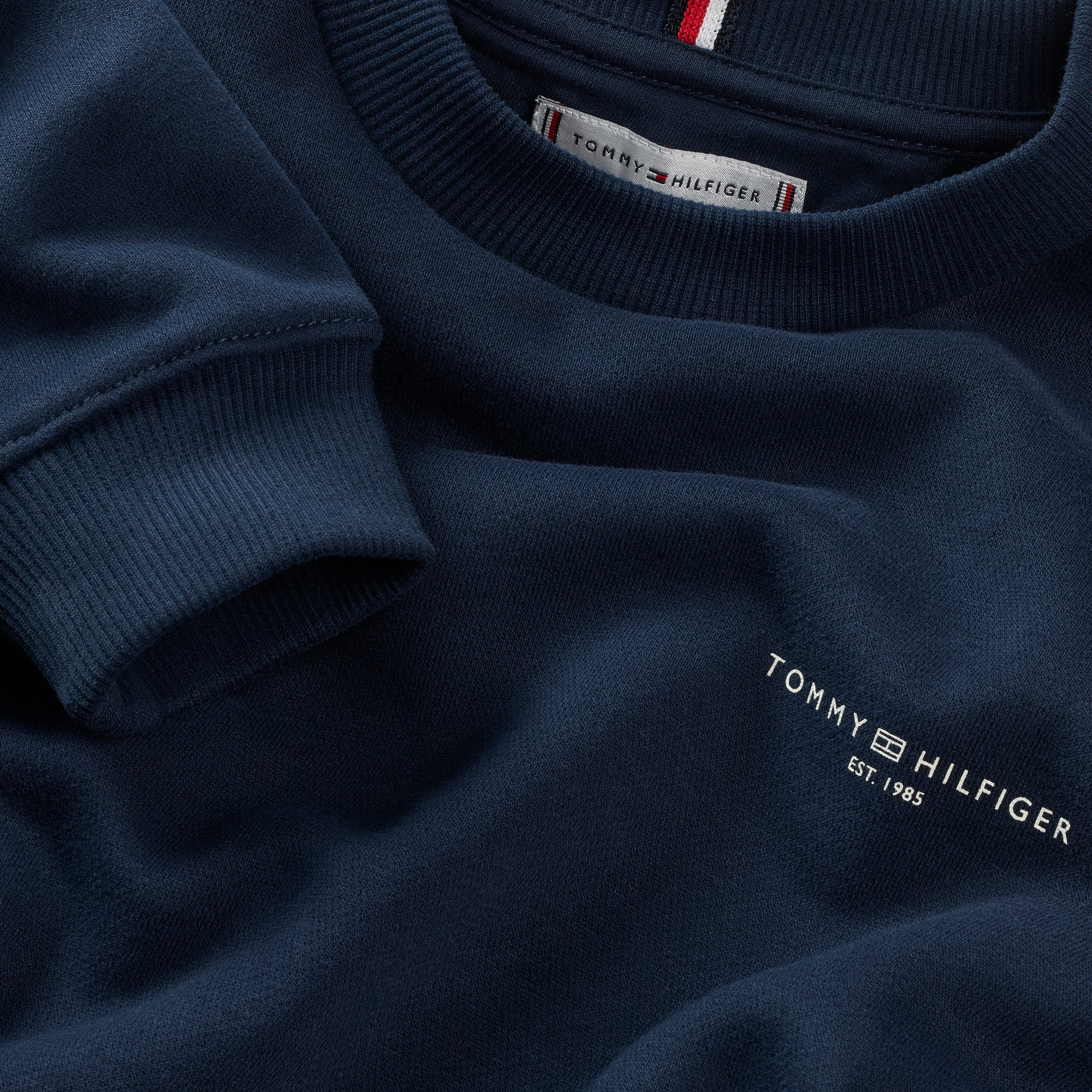 Tommy Hilfiger Sweatshirt MINI CORP C-NECK SWEATSHIRT für Kinder bis 16 Jahre, mit Logo-Stickerei