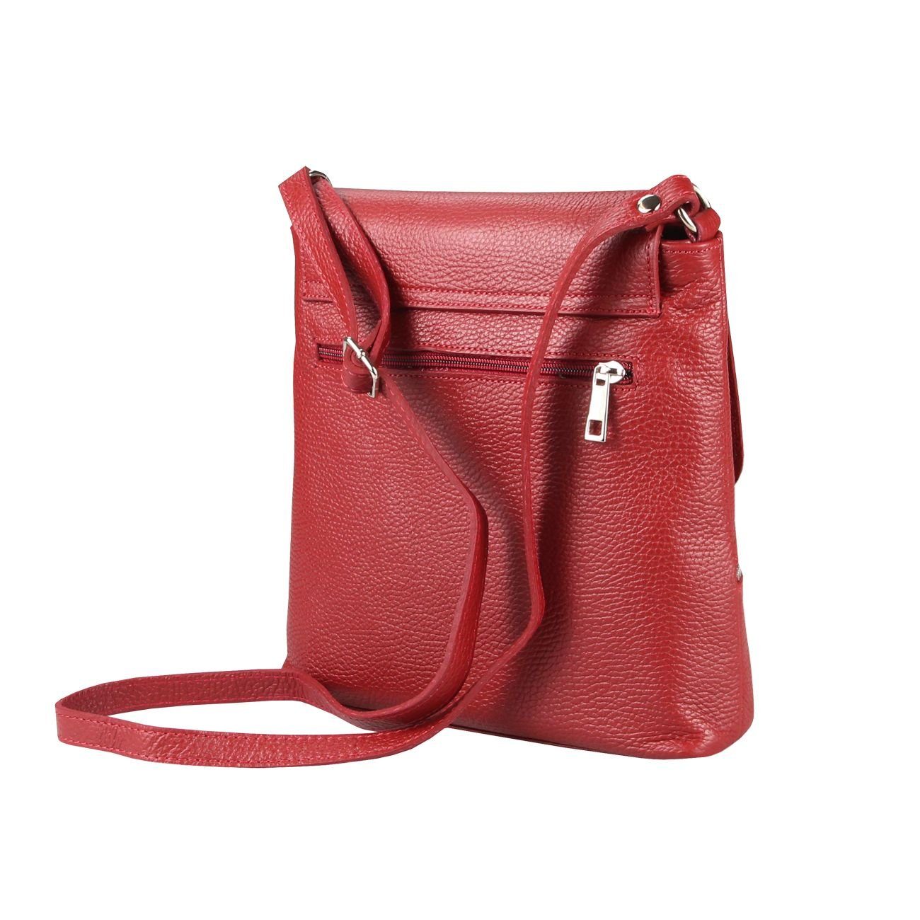 ITALYSHOP24 Schultertasche Made in Italy Damen Leder Messenger Brust Tasche Body Umhängetasche, PREMIUM QUALITÄT Echtleder Business Hobo Shopper CrossBody geräumig