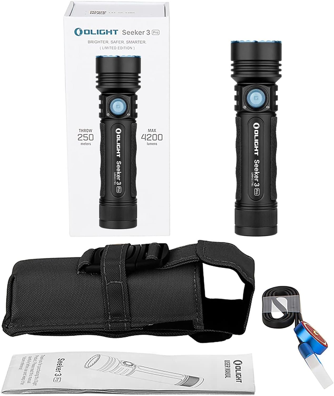 Abenteuer OLIGHT LED Nachtwanderungen, Pro Taschenlampe 4200 und LED 3 Seeker Taschenlampe Lumen, für Jagd, OLIGHT Rettung Camping,