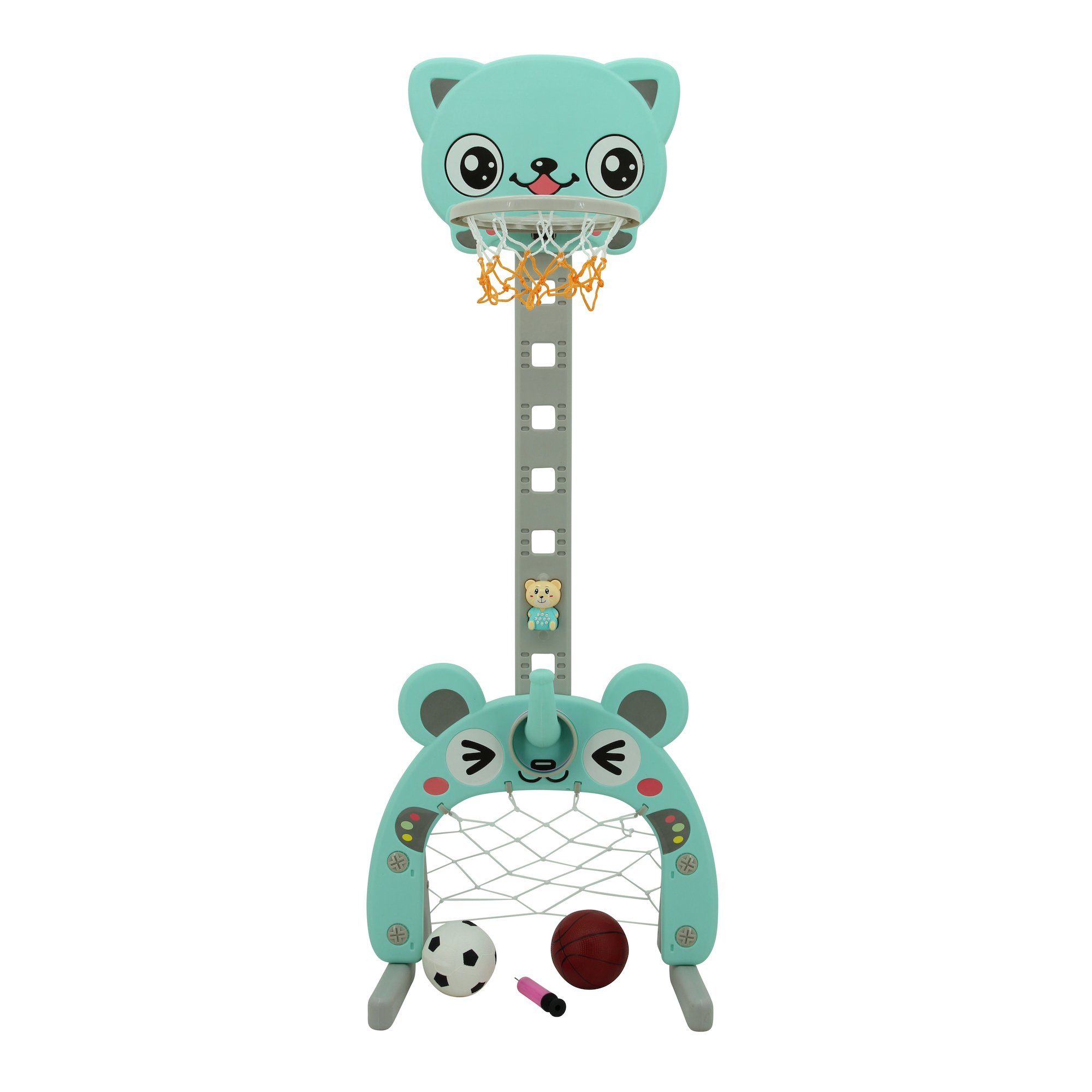 Basketballkorb Sweety Toys 12732 Basketballkorb türkis 3 in 1 Spielzeug