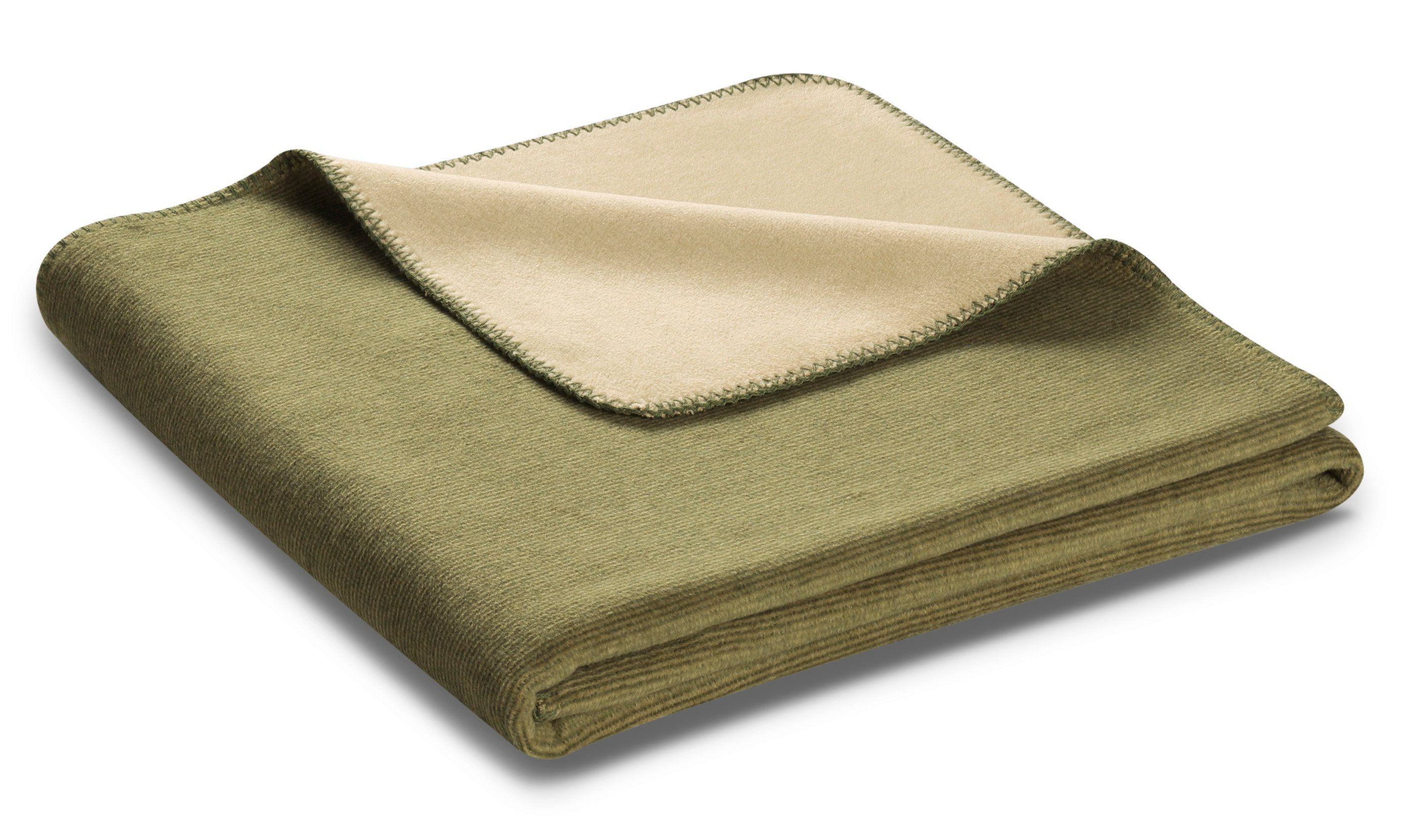 Wohndecke Melange, Biederlack, mit geketteltem Zierstich