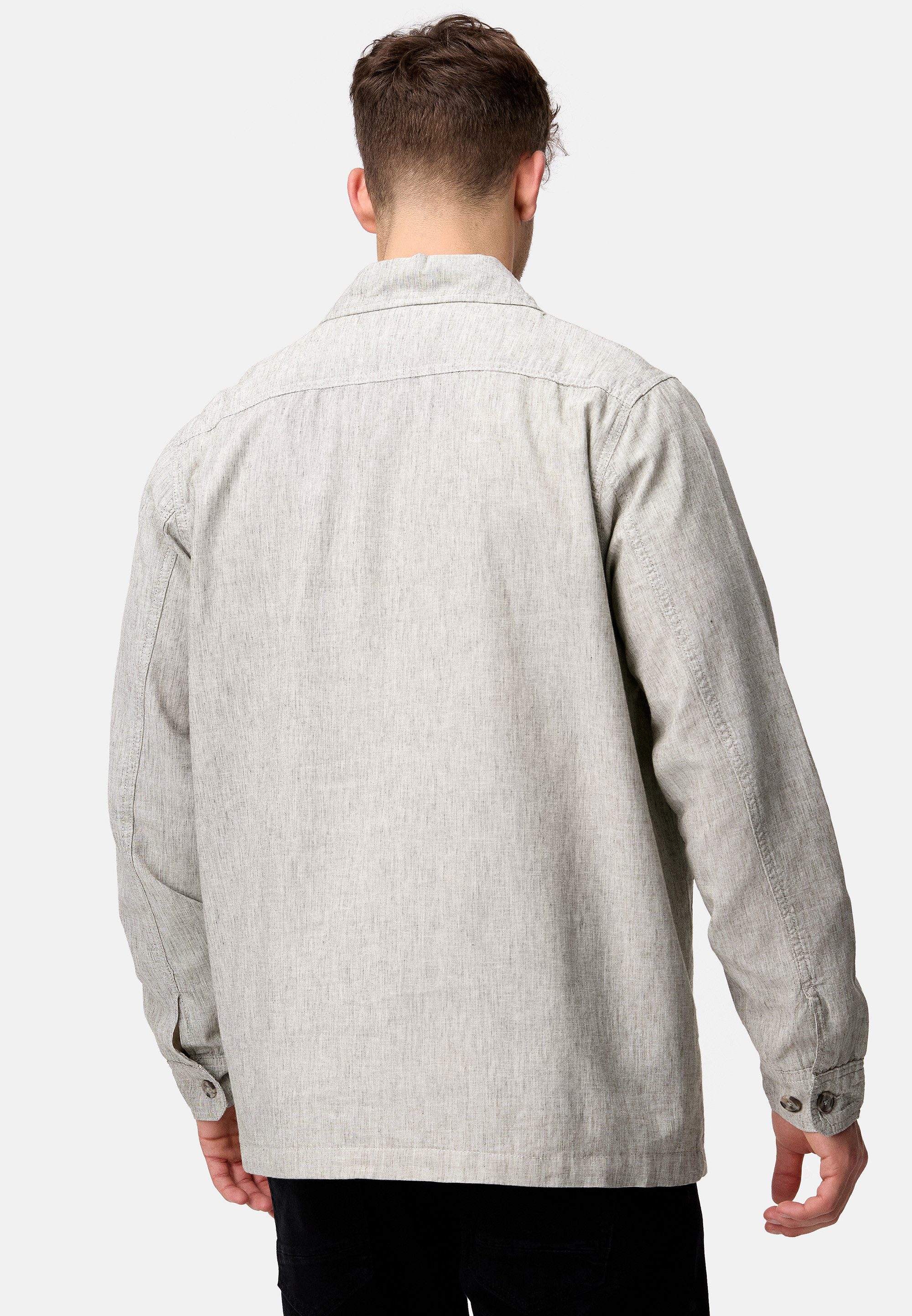Indicode Sommerjacke Herren INElton Hemd Herrenjacke mit klassischem Hemdkragen