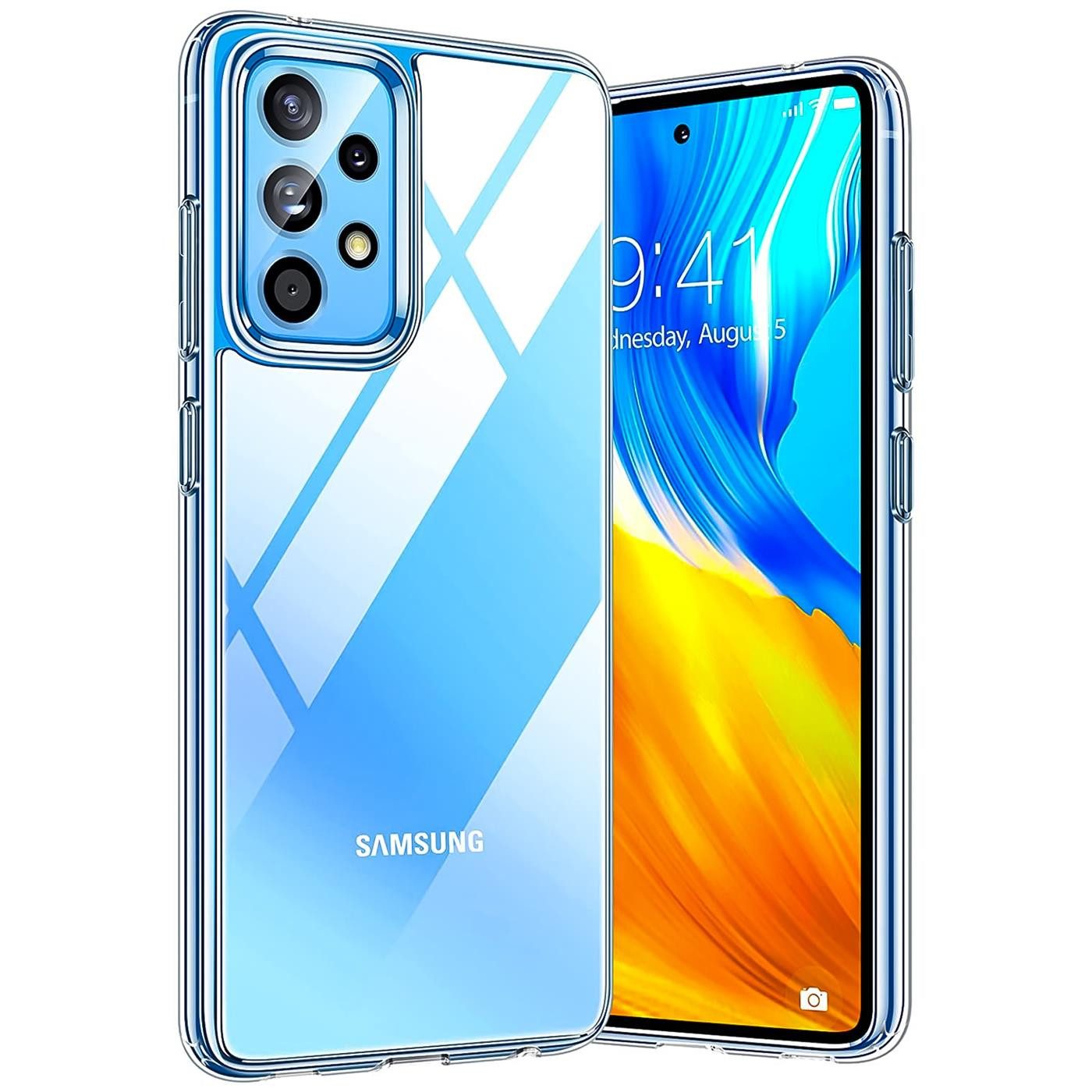 CoolGadget Handyhülle Silikon Handy Hülle Slim für Samsung Galaxy A23 5G 6,6 Zoll, dünne TPU Schutzhülle Case in transparent / durchsichtig