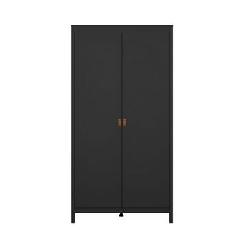 ebuy24 Kleiderschrank Madrid Kleiderschrank 2 Türen schwarz matt.