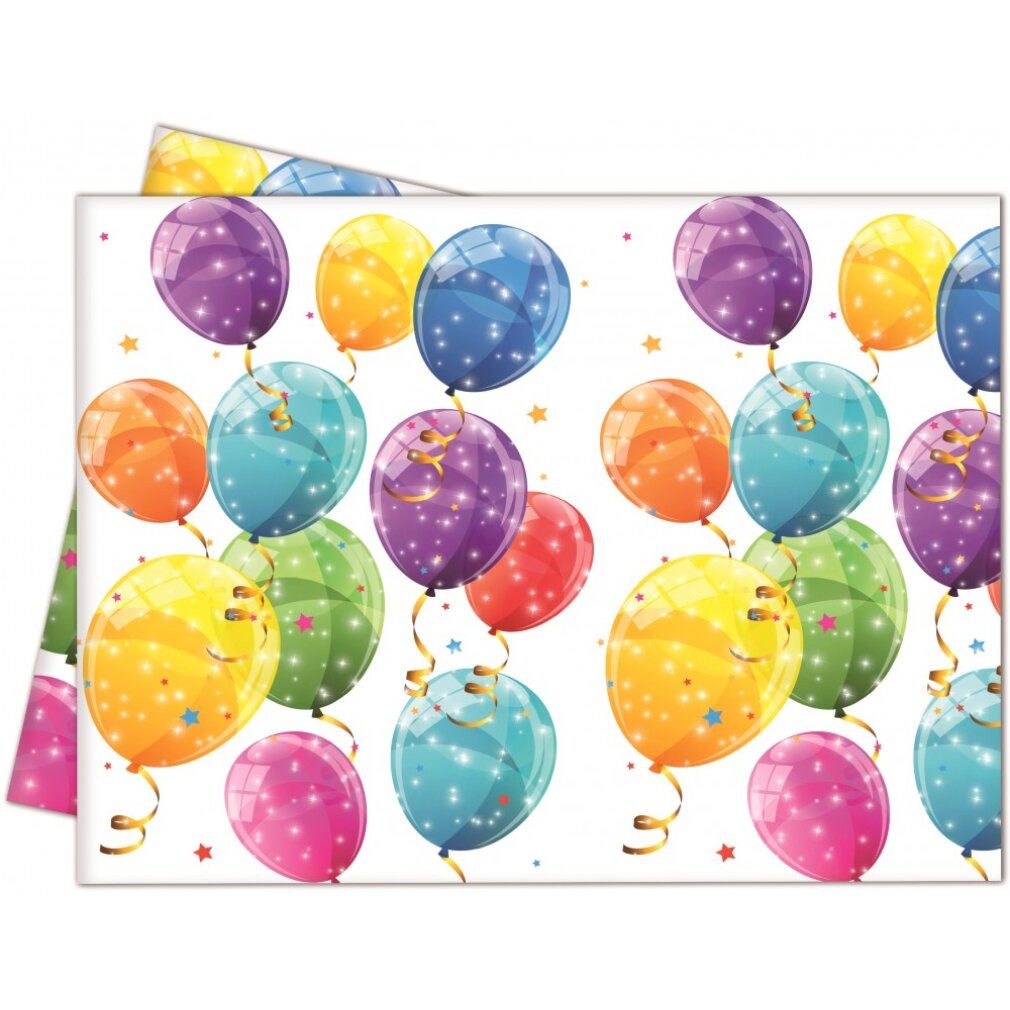 Procos Tischdecke Ballon Sparkling Kunststoff Tischdecke 120x180 cm