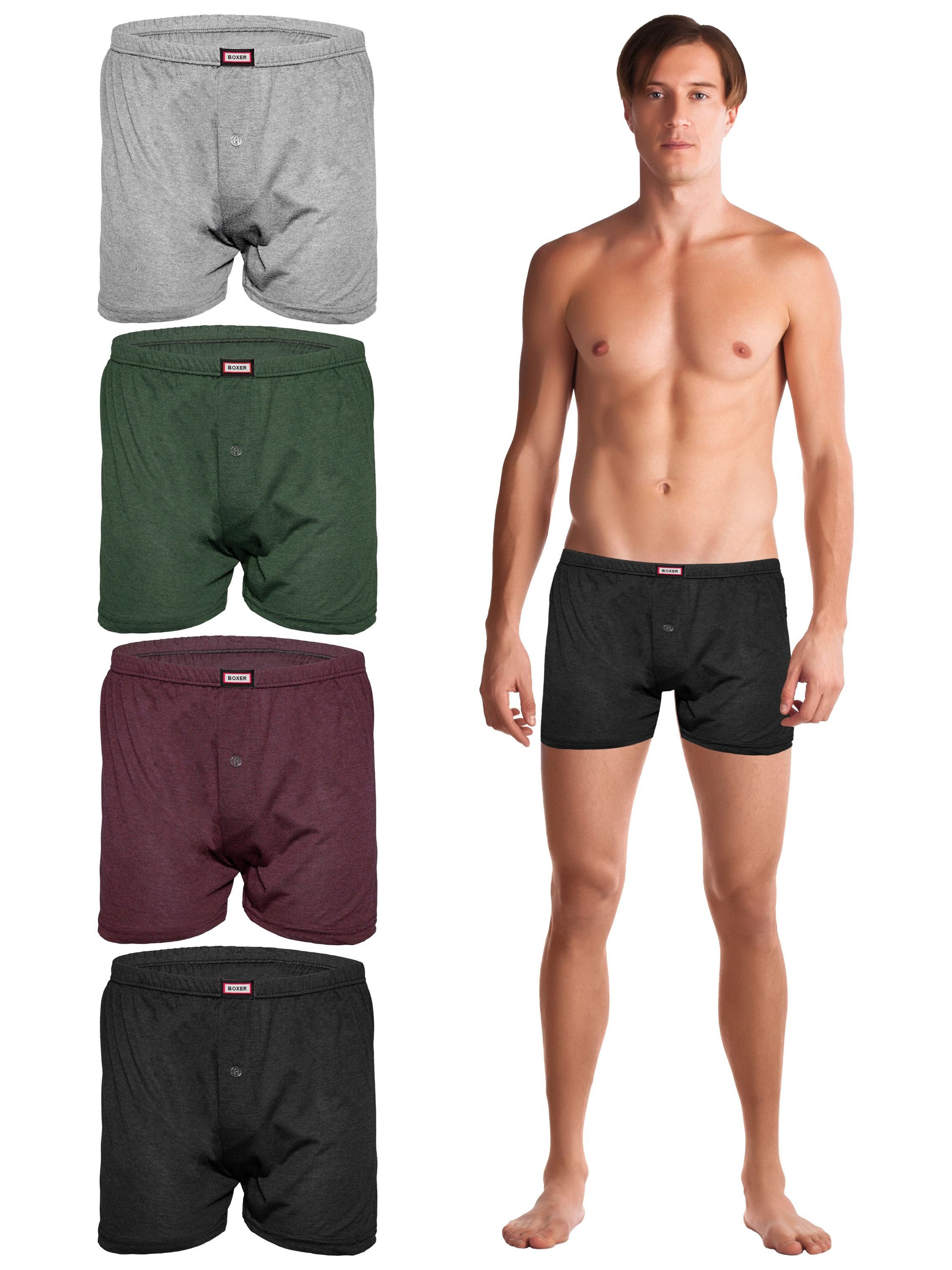 Boxershorts 6er Pack Herren Boxershorts Baumwolle Unterwäsche Boxer Unterhosen