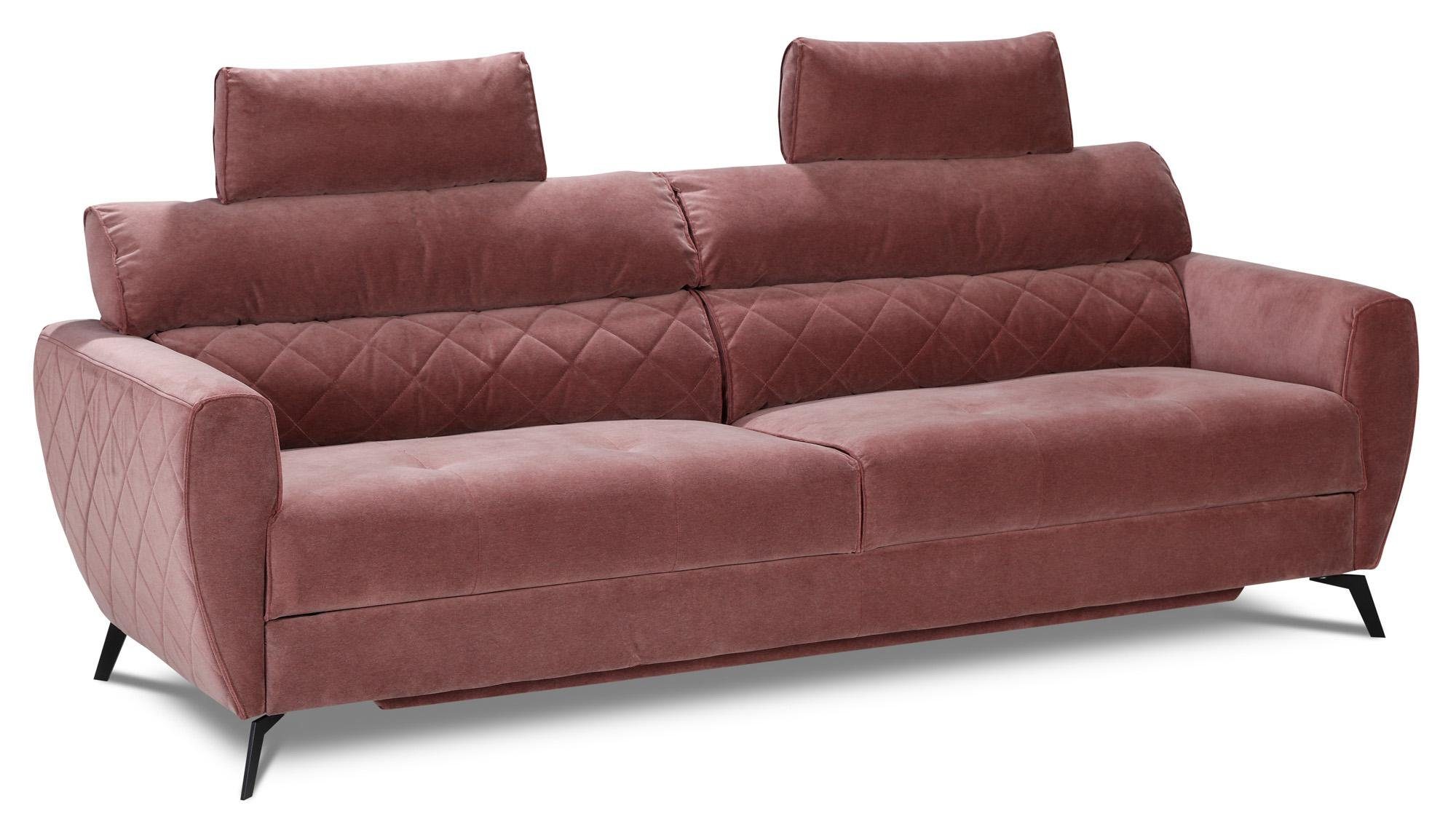 Wohnzimmer Set Wohnzimmer-Set, Sofa 2tlg Sofas Polster Neu Couch Rot 3+1 Hocker JVmoebel