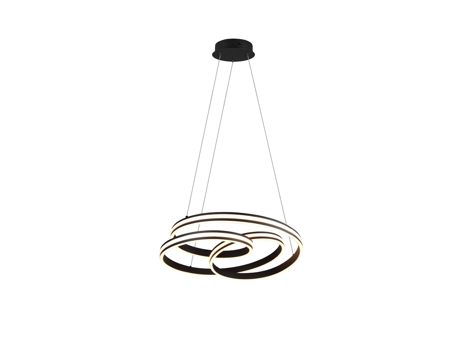 TRIO Leuchten LED Pendelleuchte, Dimmfunktion, LED fest integriert, stufenweise dimmbar über Schalter, Warmweiß, Neutralweiß, Große ausgefallene Esstisch-Lampe hängend, Galerie, Couchtisch, Ø 60cm