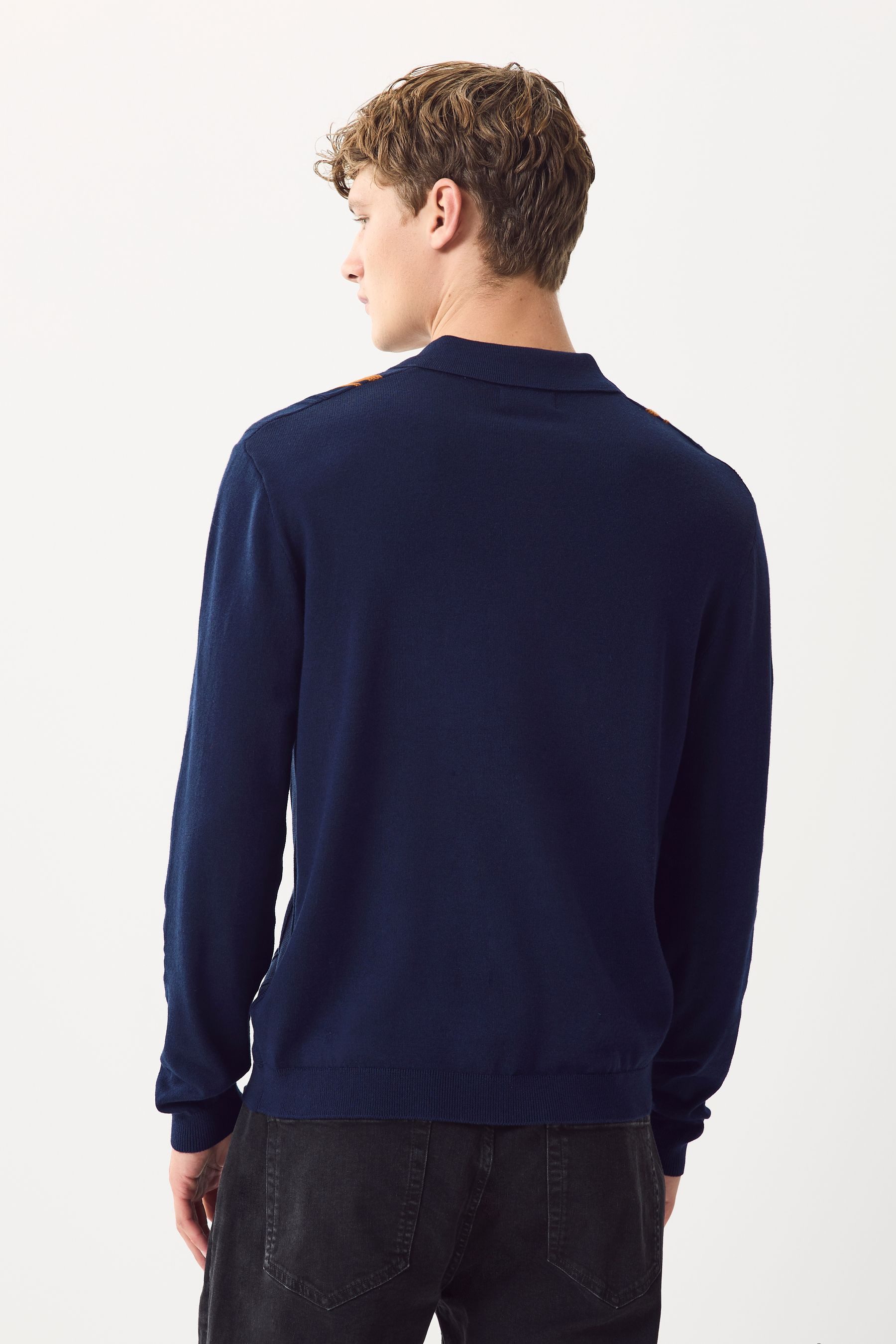 Next Langarm-Poloshirt Regular Fit Langarm-Poloshirt mit Streifen (1-tlg) günstig online kaufen