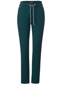 Cecil Jogg Pants Cecil Casual Fit Hose in Deep Lake Green (1-tlg) Nicht Vorhanden