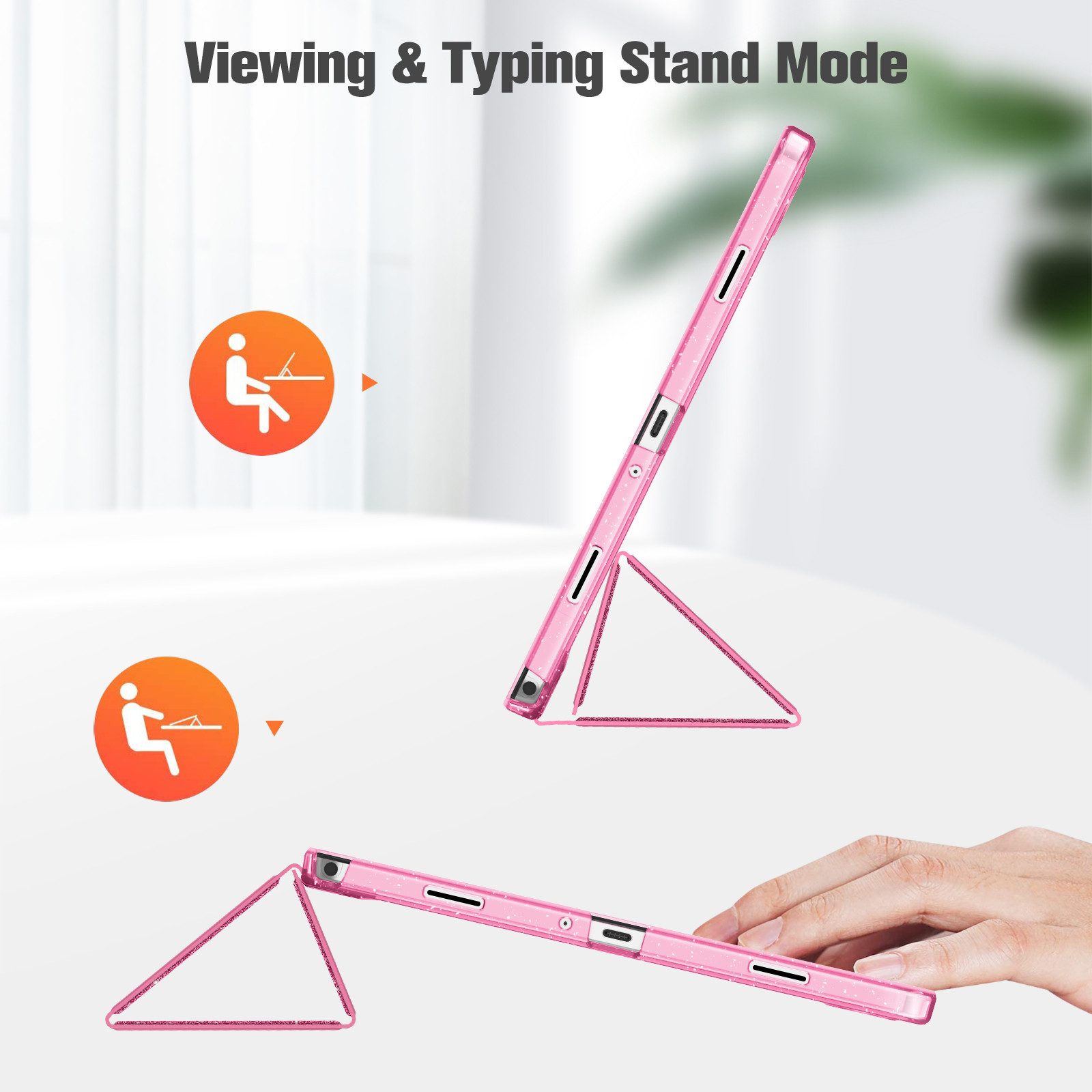 Fintie Tablet-Hülle für Samsung Galaxy Tab A11+ Plus 11" 2025 / Tab A9+ Plus 11 Zoll 2023 11 Zoll, Ultradünn Schutzhülle mit Translucent Rückseite in Matt-Optik – Bild 4 von 5