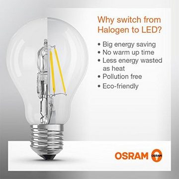 Osram LED-Leuchtmittel Osram-LED-Base-Classic-B-Lampe-, E14, kaltweiss, Kerzenform 4000 Kelvin 3er-Pack 40 Watt