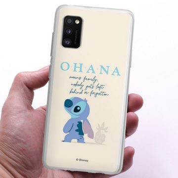 DeinDesign Handyhülle Lilo & Stitch Offizielles Lizenzprodukt Disney Ohana Stitch, Samsung Galaxy A41 Silikon Hülle Bumper Case Handy Schutzhülle