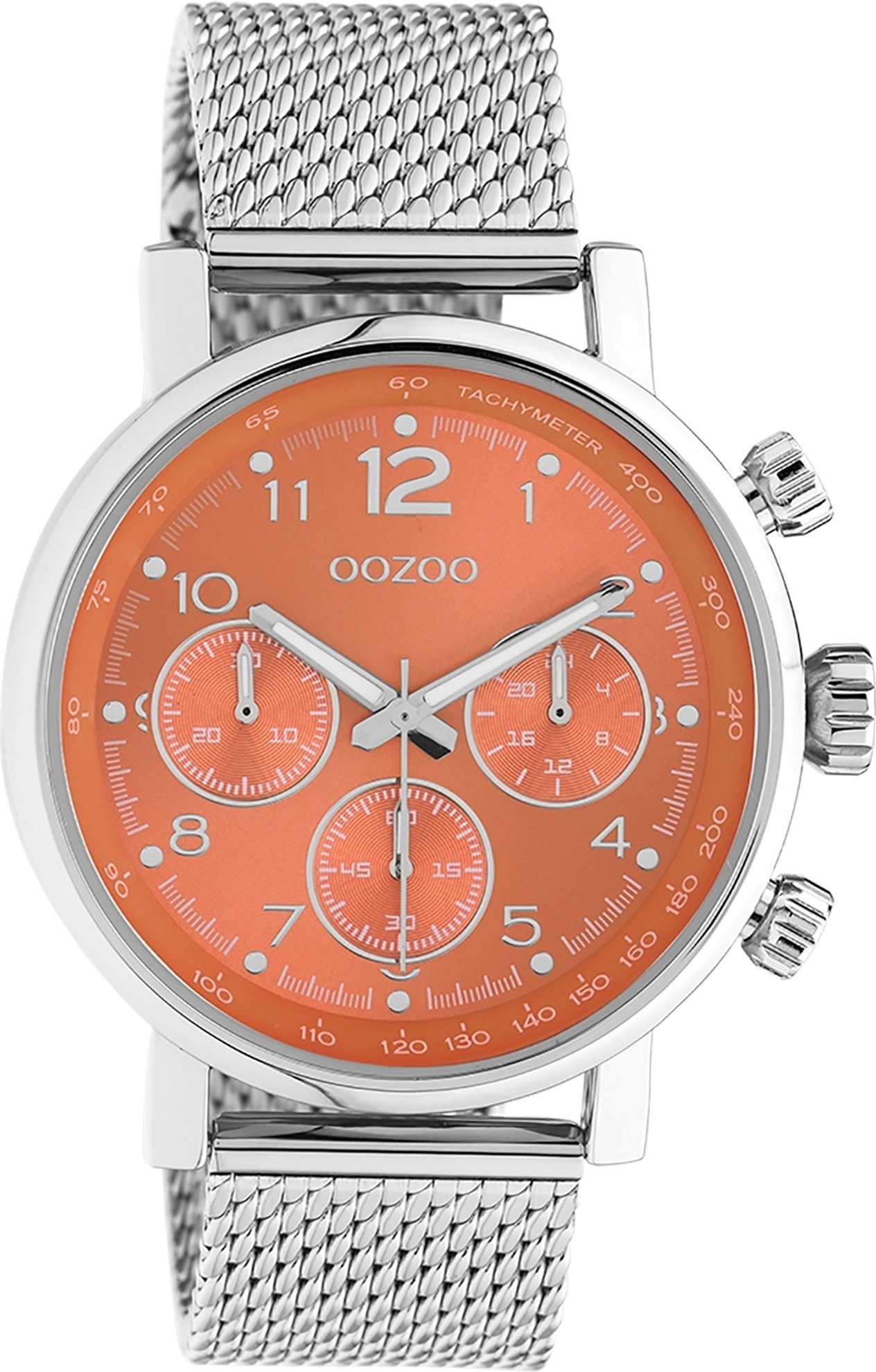 Quarzuhr Oozoo Unisex Armbanduhr silber Analog