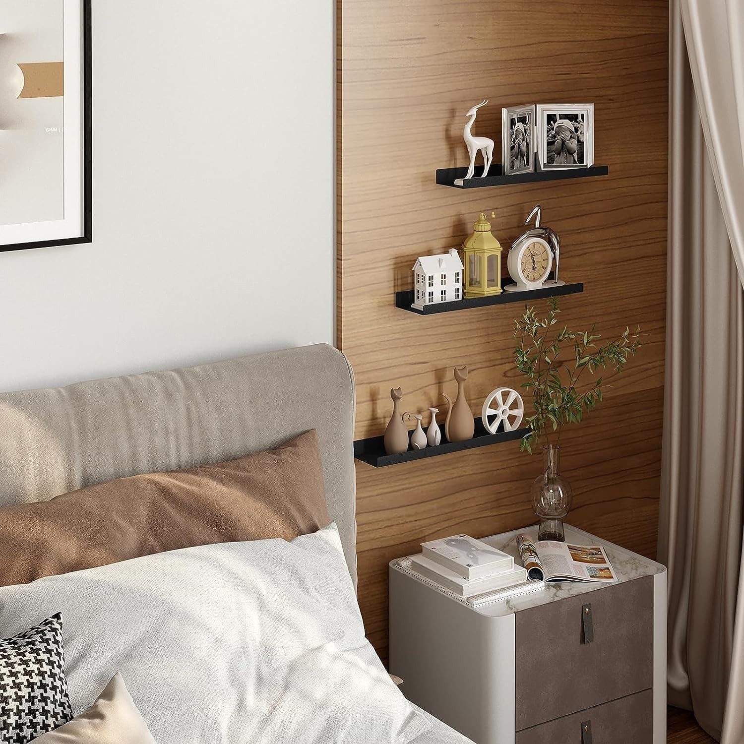 EUGAD Wandregal, Set 3-tlg., Hängeregal aus Metall Schweberegal Industrie-D günstig online kaufen