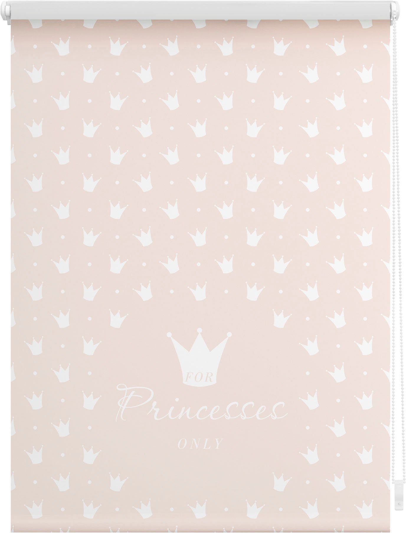 Prinzessin Lilly, ohne LICHTBLICK Lichtschutz, Bohren, Seitenzugrollo freihängend, Motiv ORIGINAL, Klemmfix, bedruckt Klemmfix