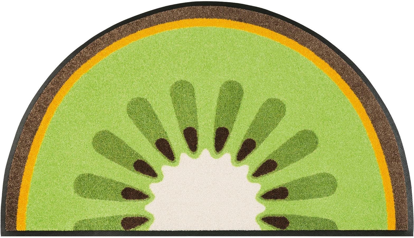 Fußmatte »Kiwi«, wash+dry by Kleen-Tex, rechteckig, Höhe 7 mm, Halbmond