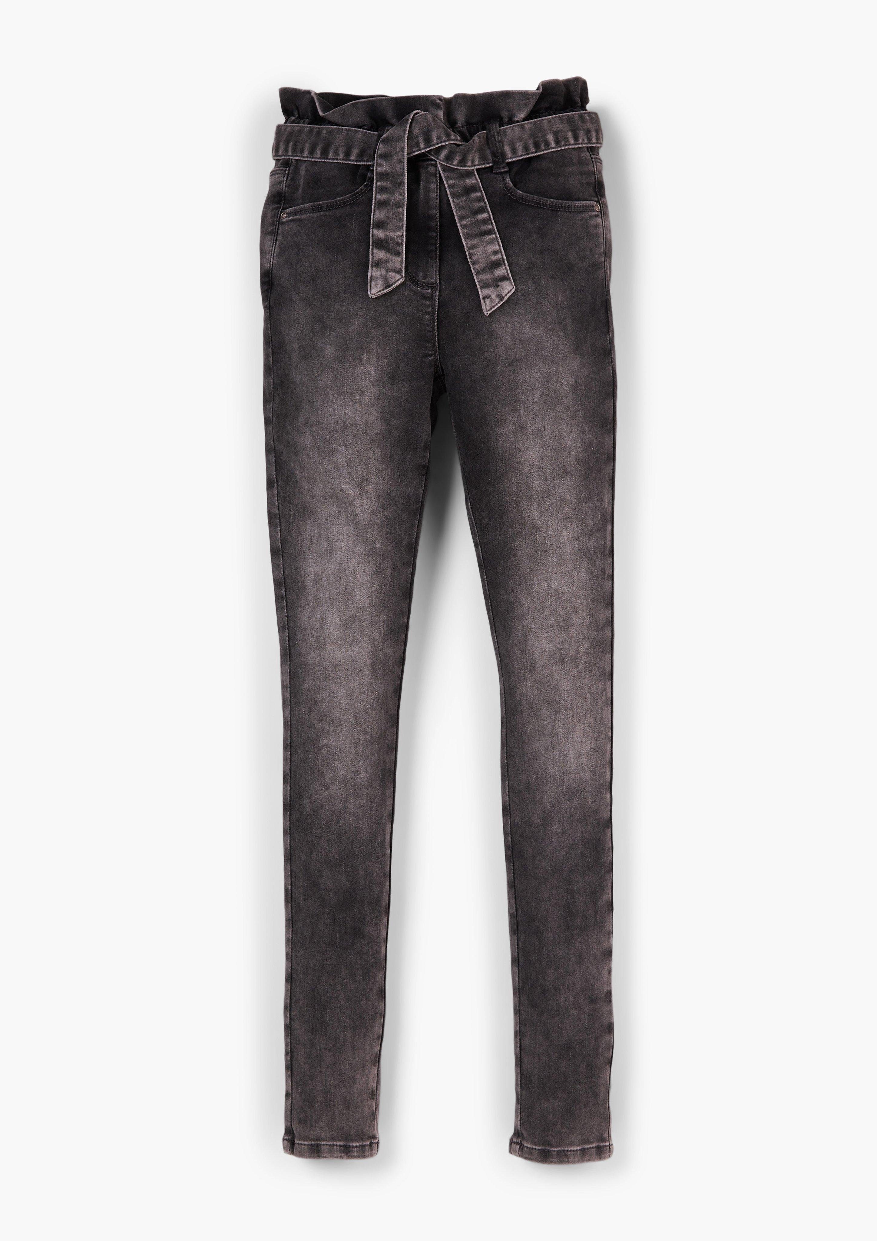Denim Waschung s.Oliver 5-Pocket-Jeans Paperbag-Bund mit Slim: