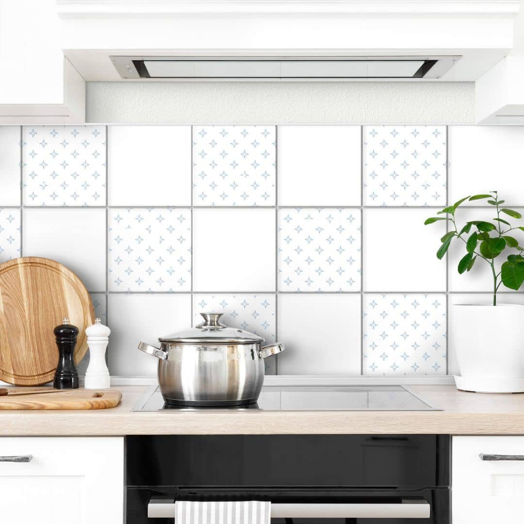 K&L Wall Art Fliesenaufkleber selbstklebend Klebefliese Sticker Landhaus Deko Vintage Kachel 12X